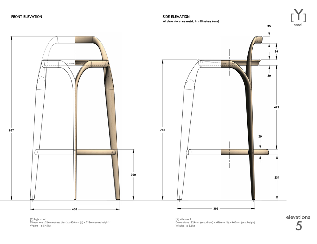 Wood Stool Branch elevations